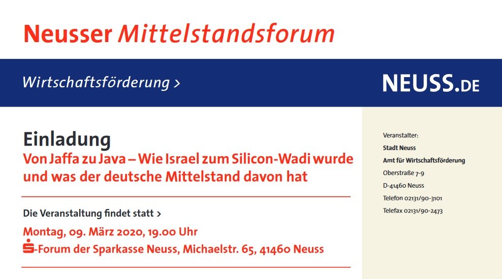Mittelstandsforum abgesagt