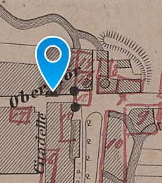 Obertorkapelle: Historischer Lageplan 1873